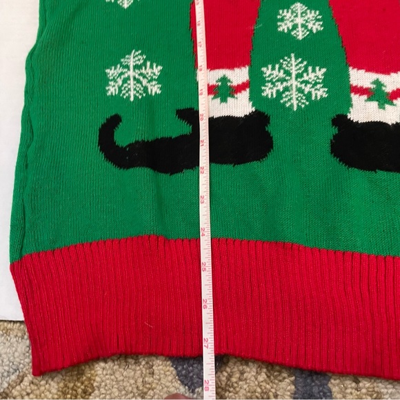 Elf Ugly Christmas Sweater Crewneck, Multicolored, Size Small - Picture 9 of 10